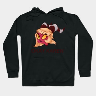 Okay Karen - Moxie in Drag - Helluva Boss Moxxie Imp Karen pink Hoodie